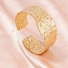 Stylish European and American Hammered 304 Stainless Steel Cuff Bangles for Women WR2776-2-1