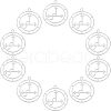 Unicraftale 10Pcs 304 Stainless Steel Sigil of Lilith Pendants STAS-UN0028-57-1