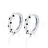 Elegant S925 Sterling Silver Hoop Earrings EH3926-4-1