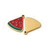 Fruit Seris 304 Stainless Steel Enamel Charms STAS-U060-03G-15-2
