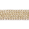 Transparent Electroplate Glass Beads Strands GLAA-H021-01A-PL02-2