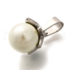 304 Stainless Steel Plastic Pearl Pendants STAS-U035-20AS-2