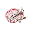 Cloth Apple Alligator Hair Clips PHAR-JH00127-5
