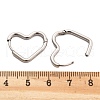 201 Stainless Steel Heart Hoop Earrings EJEW-V001-01P-5
