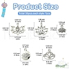 35Pcs 5 Styles Tibetan Style Alloy Pendants FIND-YW0005-32-3