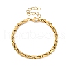 304 Stainless Steel Link Chain Bracelets for Women BJEW-C076-04G-4