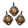Dyed Natural White Jade Rhombus Pendants G-K363-02R-11-1