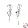 Anti-Tarnish Rhodium Plated 925 Sterling Silver Pendant Bails STER-L058-016P-3