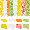 HOBBIESAY 800Pcs 8 Colors Opaque Glass Seed Beads SEED-HY0001-04-1