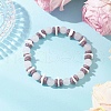 Round Natural White Jade Beads Stretch Bracelets BJEW-JB11818-02-1