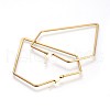 201 Stainless Steel Angular Hoop Earrings EJEW-A053-10G-2