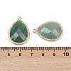 Natural Green Aventurine Faceted Pendants G-K347-12G-06-3