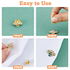 SUPERFINDINGS 12Pcs Bees Enamel Brooch Setting for Rhinestone JEWB-FH0001-46-3