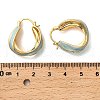Brass Enamel Hoop Earrings EJEW-P308-06G-3
