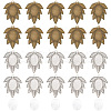 GOMAKERER DIY Blank Leaf  Pendant Making Kit DIY-GO0001-74-1