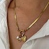 304 Stainless Steel Letter and Heart Pendant Necklaces for Women FS-WG694DF-19-2