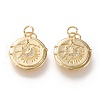 Brass Micro Pave Clear Cubic Zirconia Pendants X-ZIRC-K086-19G-1