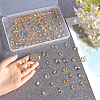 SOFPLATE 120Pcs Electroplate Glass Links Connectors EGLA-SP0001-01A-3