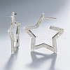 S925 Sterling Silver Star Stud Earrings NU9331-8