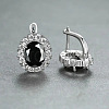 Brass Cubic Zirconia Hoop Earrings WGD6818-04-1