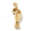 Brass Cubic Zirconia Pendants KK-H433-40G-2