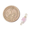 Frosted Flower Natural Cultured Freshwater Pearl & Acrylic Connector Charms PALLOY-JF03590-04-2