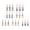 21Pcs 7 Styles Chakra Natural & Synthetic Gemstone Chips inside Glass Wishing Bottle Pendant Decoration HJEW-JM03306-2
