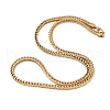 Ion Plating(IP) 304 Stainless Steel Snake Chain Necklaces NJEW-Q337-03B-G-1-1