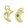 Brass Micro Pave Cubic Zirconia Charms KK-E068-VB230-1