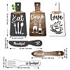 Wooden Pendant Decoration HJEW-WH0073-013-2