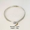 Snake Brass & Plastic Imitation Pearl Ball Choker Necklaces for Women FS-WGAAE8E-02-2