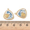 304 Stainless Steel Enamel Pendants STAS-U057-11G-C-3