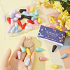 SUNNYCLUE 40Pcs 10 Colors Corrugated Teardrop Food Grade Eco-Friendly Silicone Beads SIL-SC0001-94-3