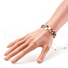 Electroplate Glass Nylon Thread Braided Bead Bracelets for Mom and Daughter BJEW-JB06359-04-7