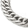 Non-Tarnish 304 Stainless Steel Cuban Link Chain Bracelets for Men BJEW-B093-03P-2