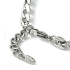 Cubic Zirconia Rectangle Link Bracelet with 304 Stainless Steel Chains BJEW-Q775-01P-4