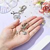 Alloy Airplane Pendant Decorations HJEW-YW00011-01-5