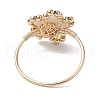 Natural Shell Star Braided Bead Style Ring RJEW-JR00613-4