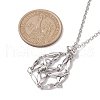 Crystal Stone Cage Pendant Necklaces NJEW-JN04755-02-3