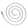 304 Stainless Steel Cable Chain Necklace NJEW-S420-007B-P-2
