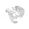 Non-Tarnish 304 Stainless Steel Textured Open Cuff Rings X-RJEW-C095-08B-P-1