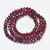 Electroplate Glass Beads Strands EGLA-A034-T4mm-I13-2