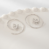 Elegant S925 Sterling Silver Leaf Stud Earrings UF1536-3