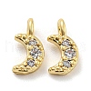 Rack Plating Brass Micro Pave Cubic Zirconia Charms KK-C038-02G-1
