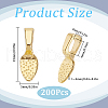 SOFPLATE 200Pcs Alloy Glue-on Flat Pad Bails FIND-SP0001-83G-2