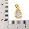 Rack Plating Brass Micro Pave Cubic Zirconia Pendants KK-G513-13G-3