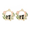 Alloy Enamel Pendants ENAM-C005-29G-01-2