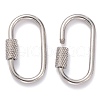 Non-Tarnish 304 Stainless Steel Screw Carabiner Lock Charms STAS-J030-05-2