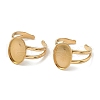 304 Stainless Steel Cuff Rings Components STAS-Z138-02G-02-3