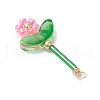 Glass Seed Beaded Flower Pendants PALLOY-MZ00668-4